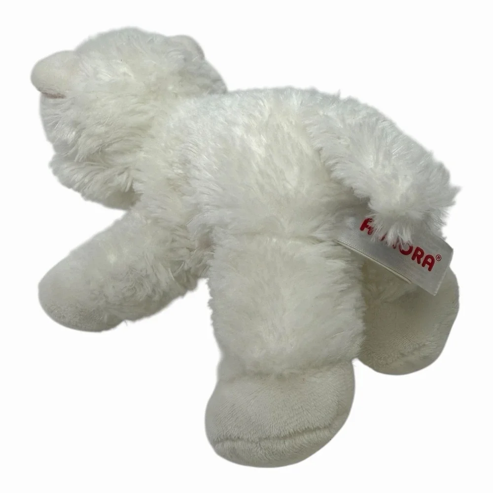 Aurora Flopsies White Kitty Cat‎ Plush with Blue Eyes 7